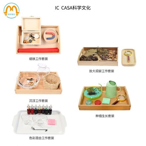 萌學蒙特ic casa科學文化工作套裝1.5-3歲大小班蒙氏教具教學用品